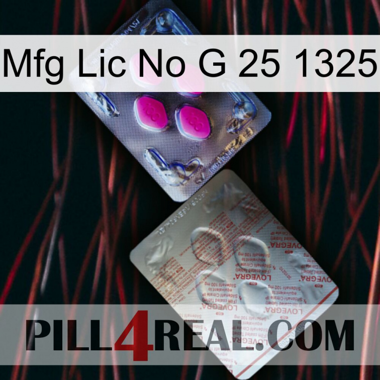 Mfg Lic No G 25 1325 38